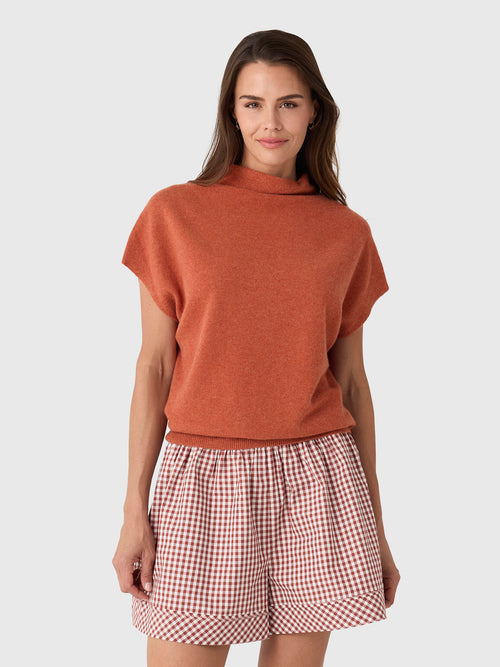 Brochu Walker Women's The Morten Funnel Neck Cashmere Top - Saint Bernard