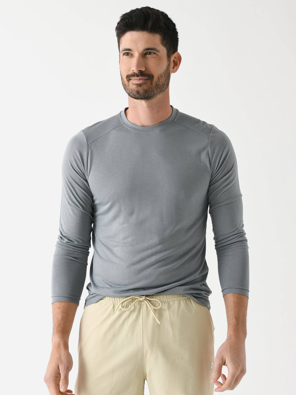Free Fly Men's Bamboo Lightweight Long Sleeve Tee - Saint Bernard
