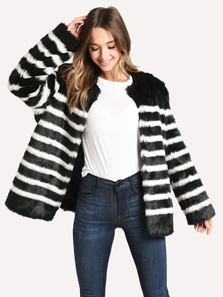 Frame Women's Faux Fur Jerry Coat