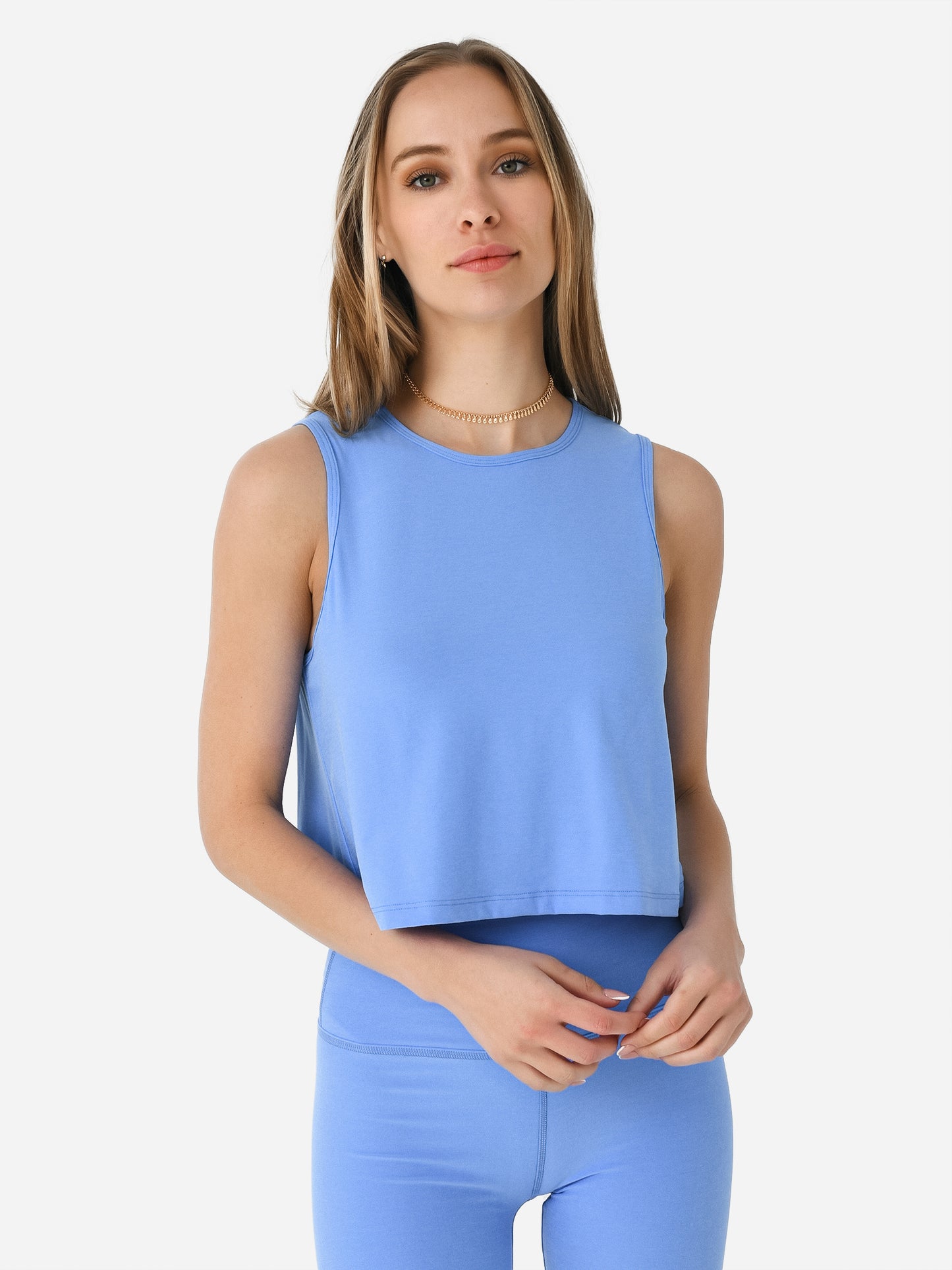 Beyond Yoga Women's Featherweight New View Cropped Tank - Saint Bernard