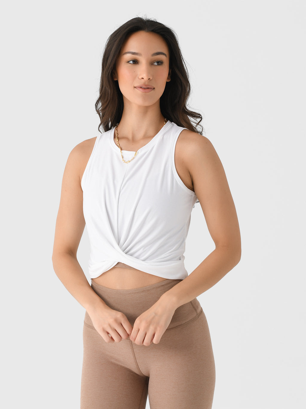 Beyond Yoga Women's Featherweight Center Stage Cropped Tank - Saint Bernard