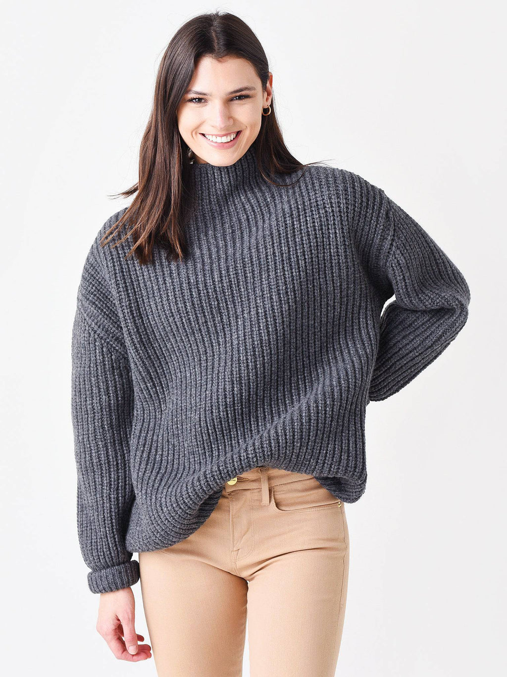 Frame Women's Oversized Ribbed Knit Sweater - Saint Bernard