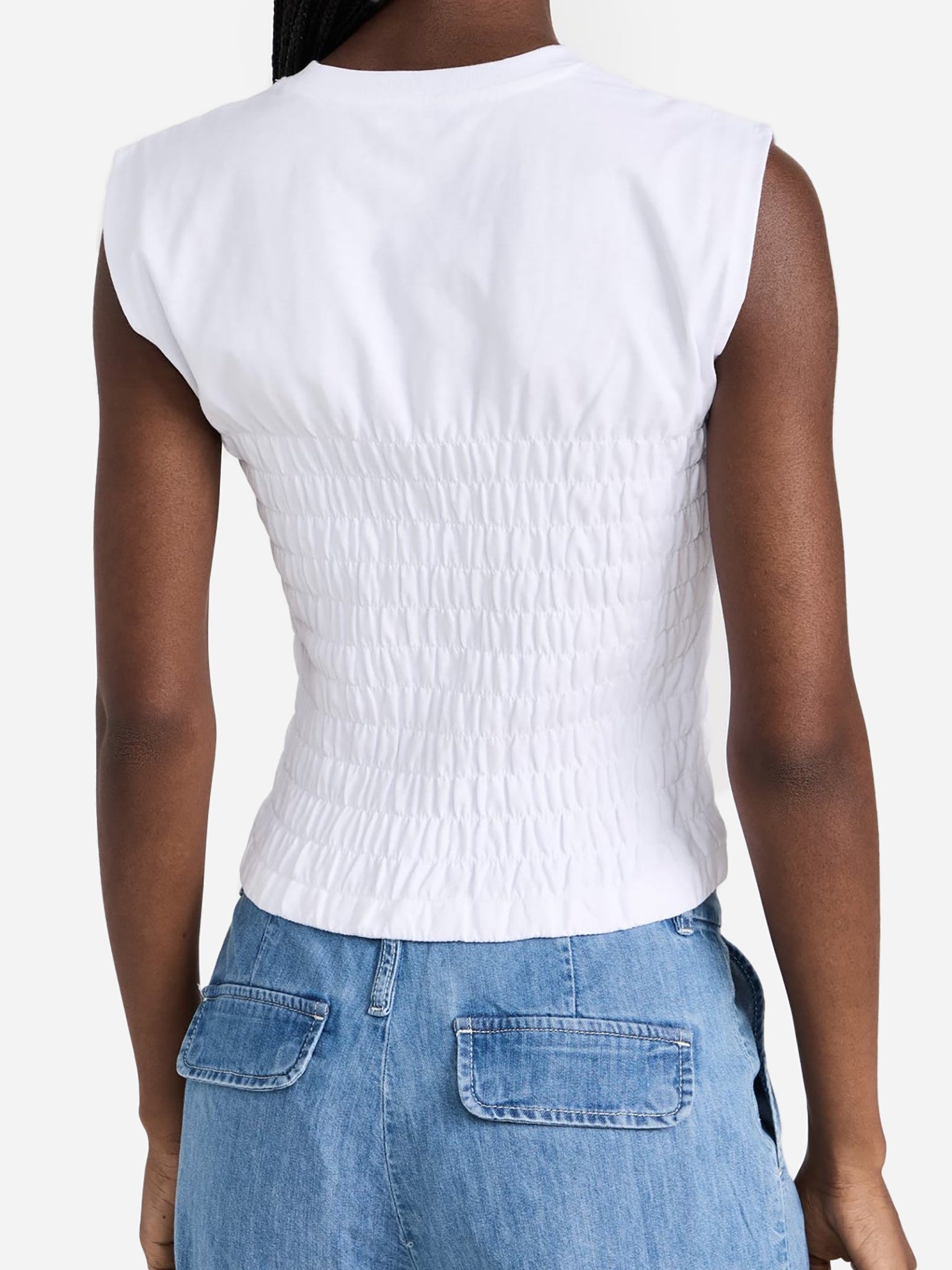 Heirloom Blooms Floral Mesh Smocked Corset Top main image 0