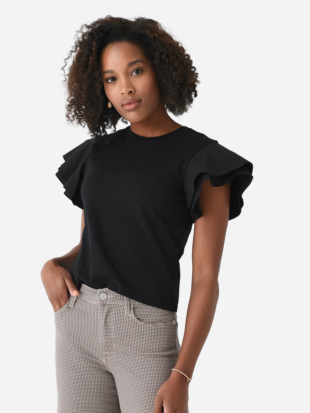 Frame Women's Flounce Crew Tee - Saint Bernard