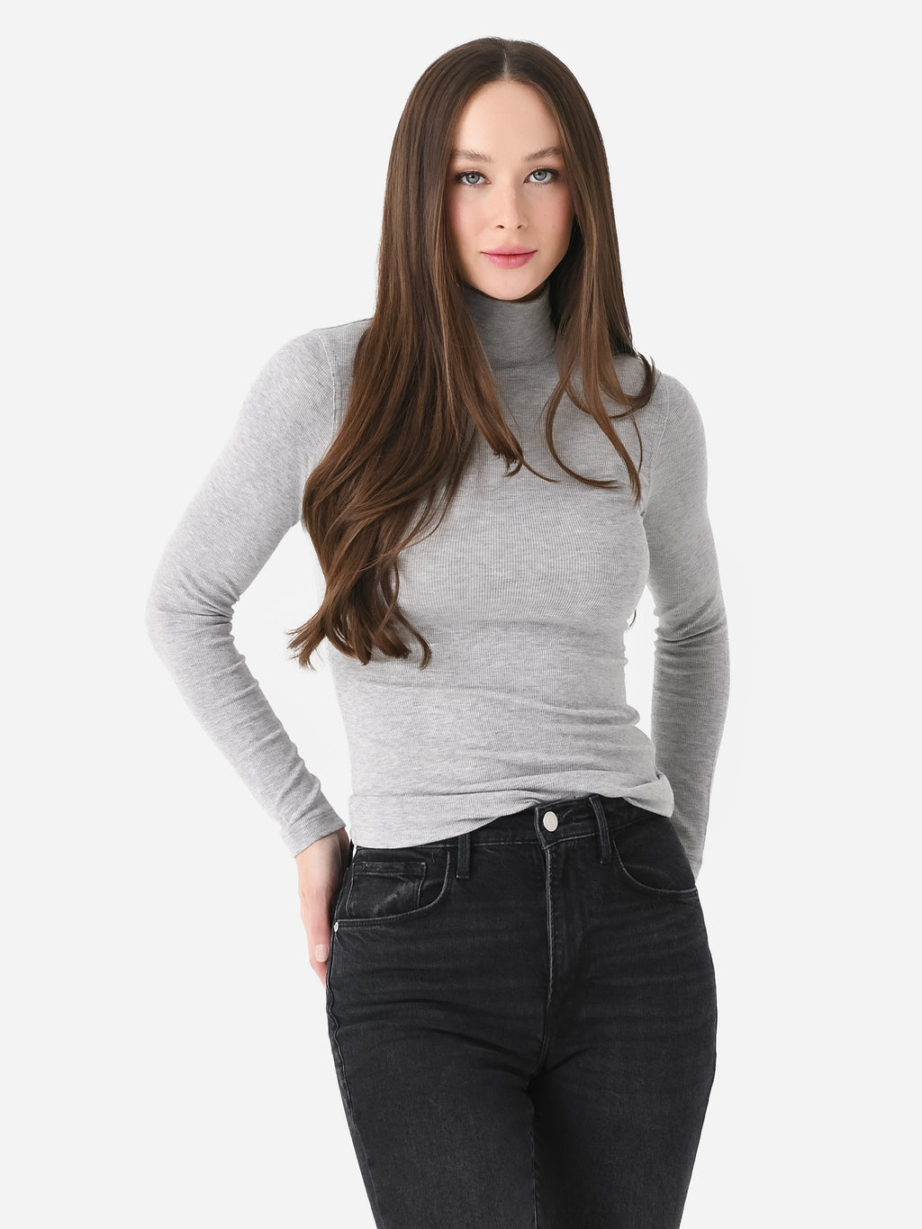 Frame Women's Rib Mockneck Top - Saint Bernard
