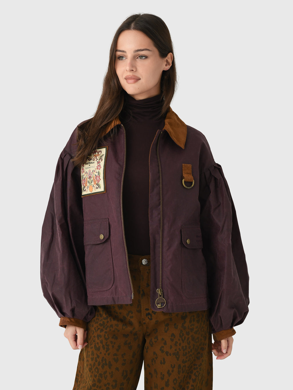 Barbour Women's X Farm Rio Thais Waxed Jacket - Saint Bernard