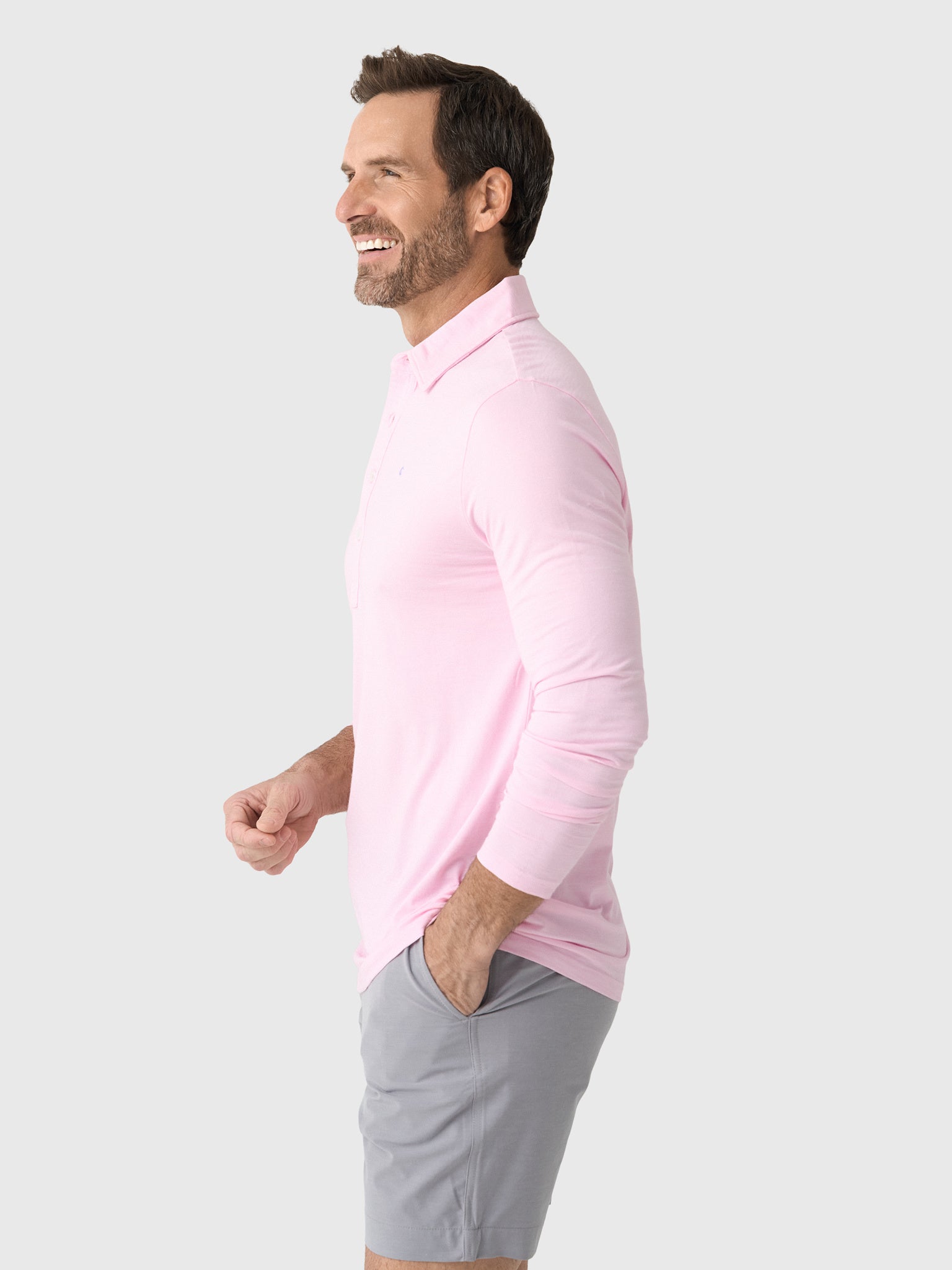 Criquet Men's Brrr° Long Sleeve Range Polo - Saint Bernard