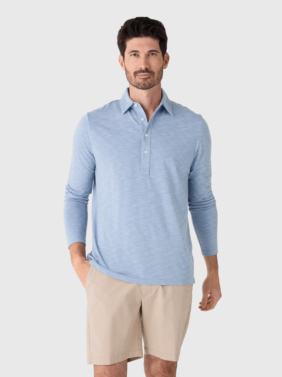Criquet Men's Brrr° Long Sleeve Range Polo - Saint Bernard