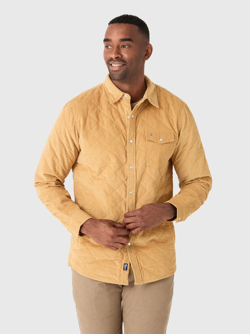 Criquet Men's Corduroy Quilted Shacket - Saint Bernard