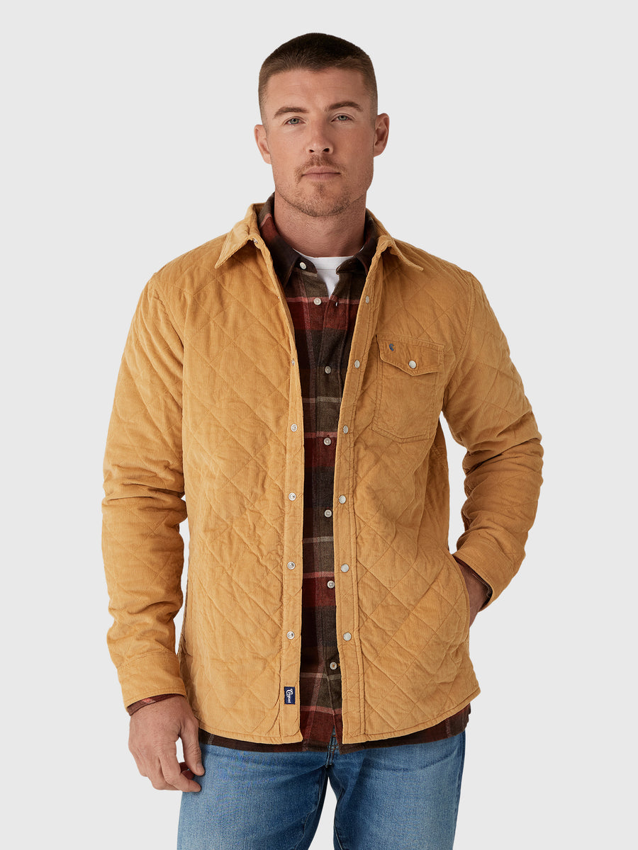 Criquet Men's Corduroy Quilted Shacket - Saint Bernard