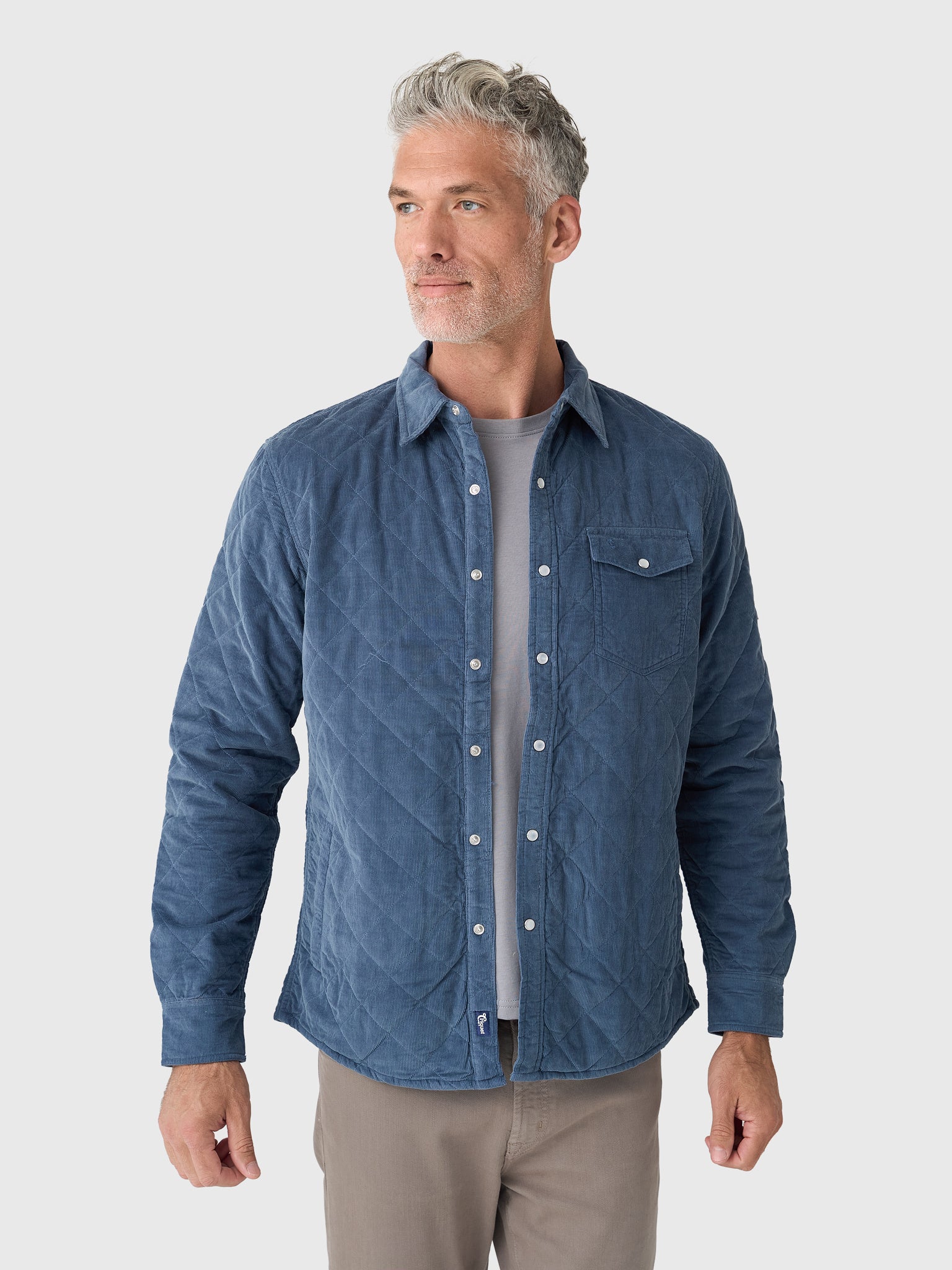 Criquet Men's Corduroy Quilted Shacket - Saint Bernard