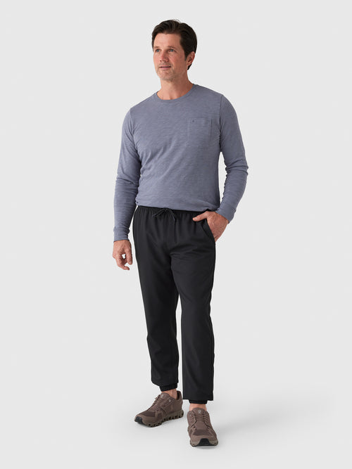 Criquet Men's Slub Cotton Pocket Long Sleeve T-Shirt