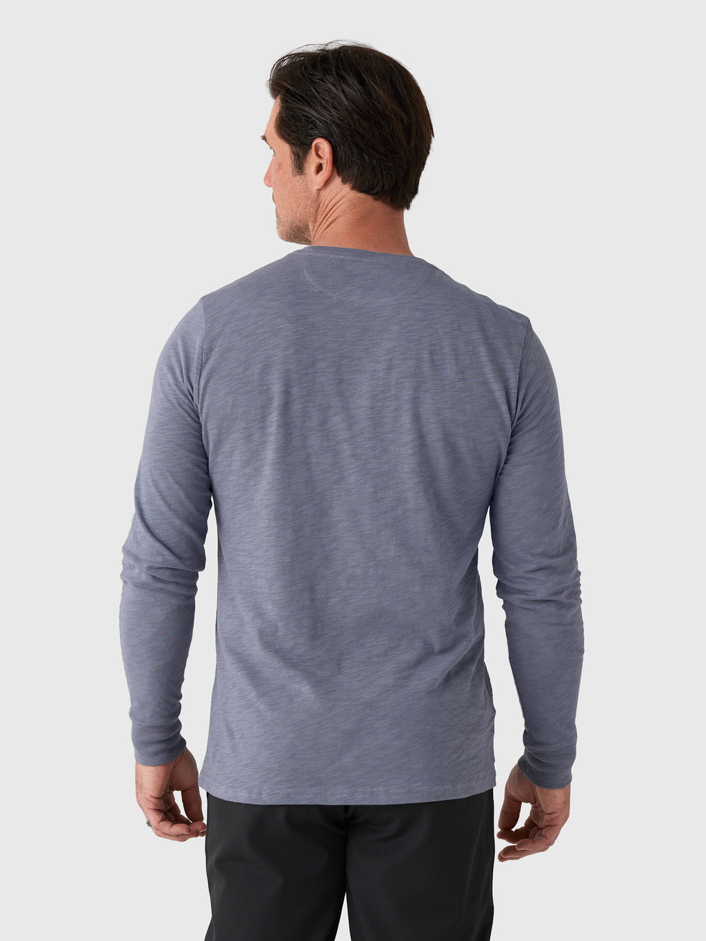 Criquet Men's Slub Cotton Pocket Long Sleeve T-Shirt - Saint Bernard