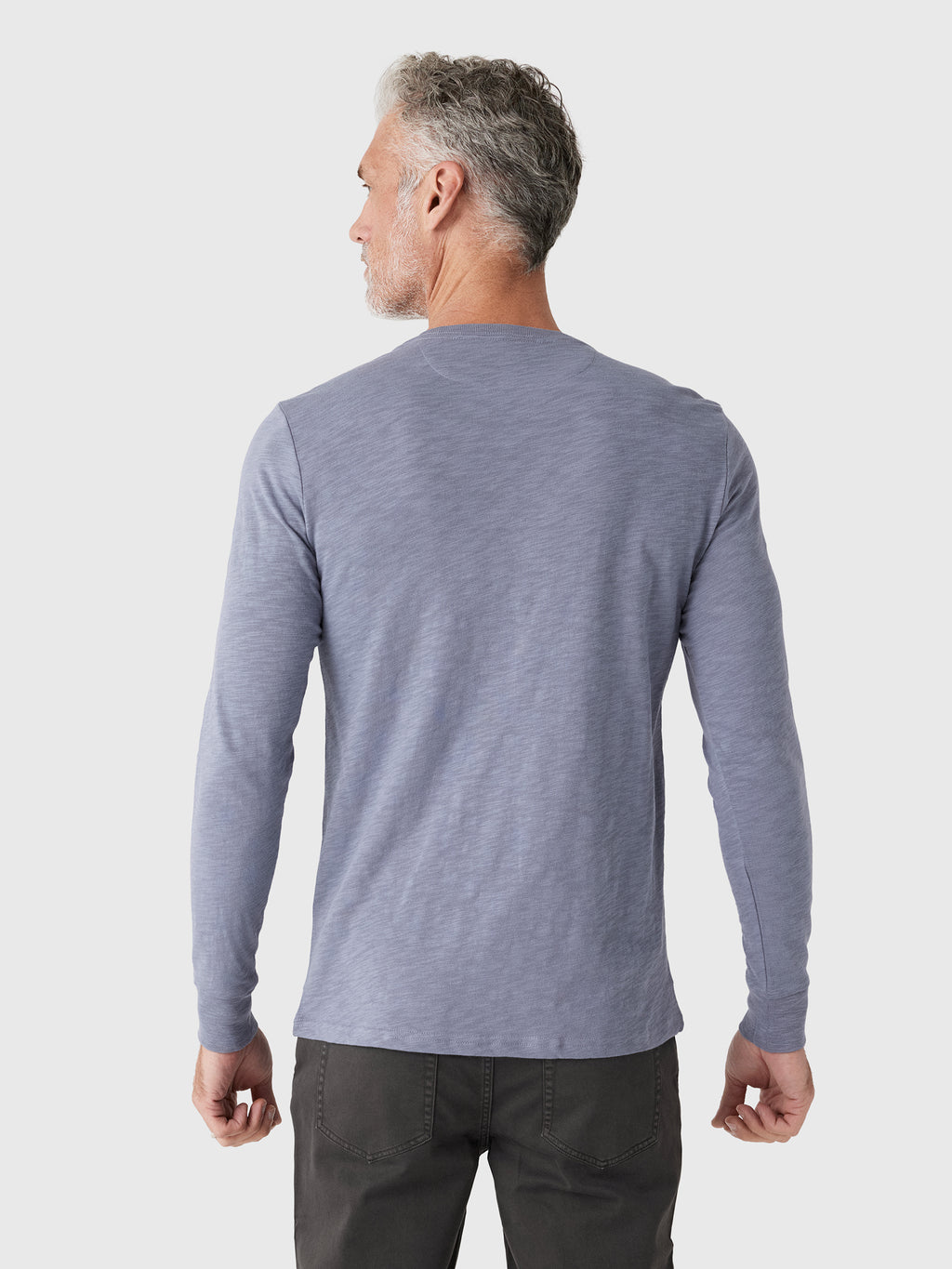 Criquet Men's Slub Cotton Pocket Long Sleeve T-Shirt - Saint Bernard