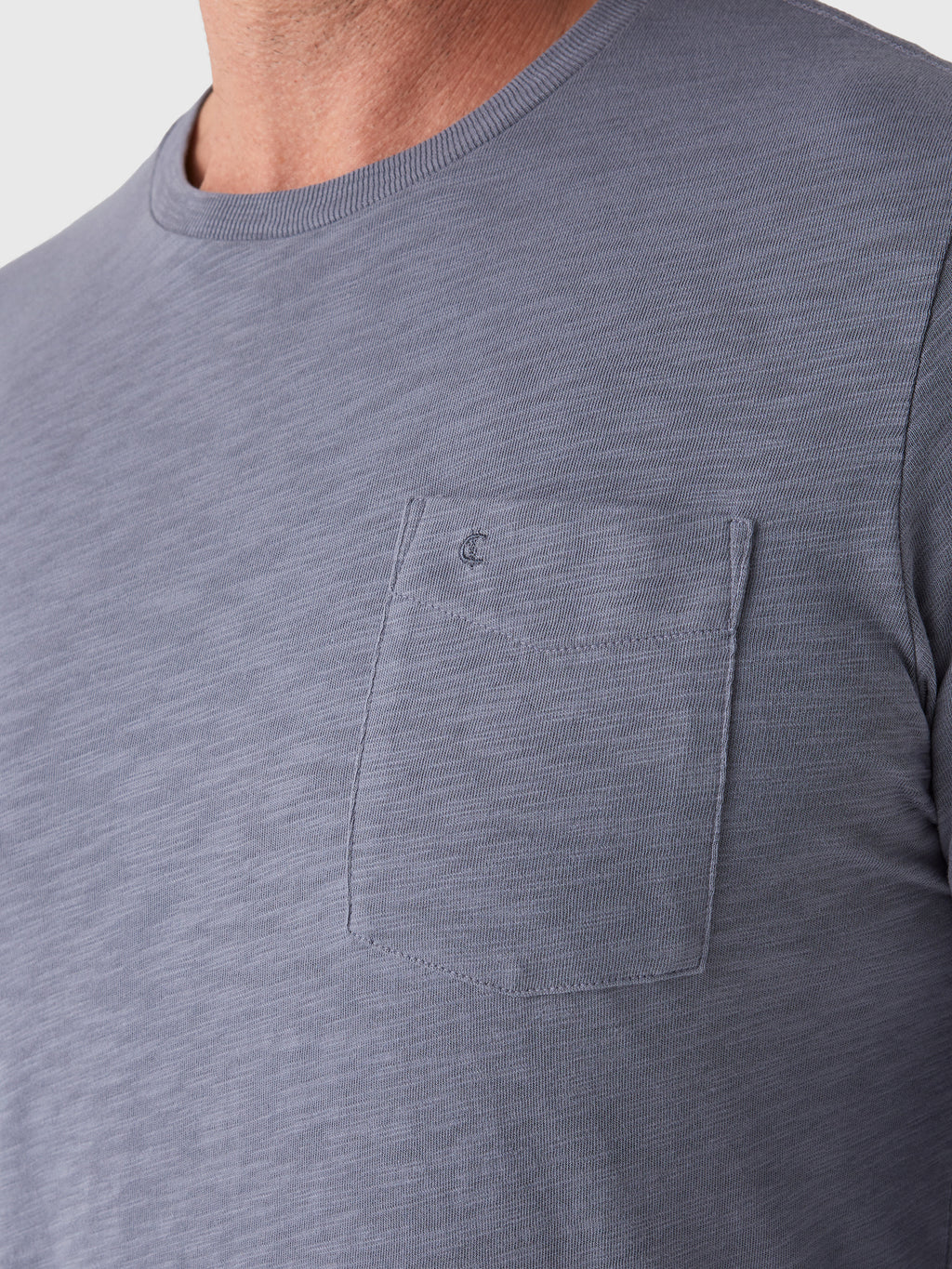 Criquet Men's Slub Cotton Pocket Long Sleeve T-Shirt - Saint Bernard