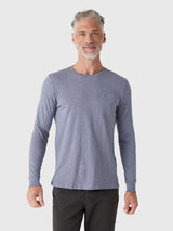 Criquet Men's Slub Cotton Pocket Long Sleeve T-Shirt - Saint Bernard