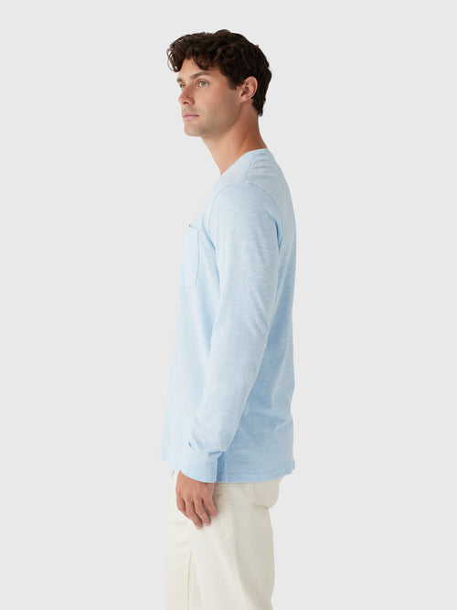 Criquet Men's Slub Cotton Pocket Long Sleeve T-Shirt