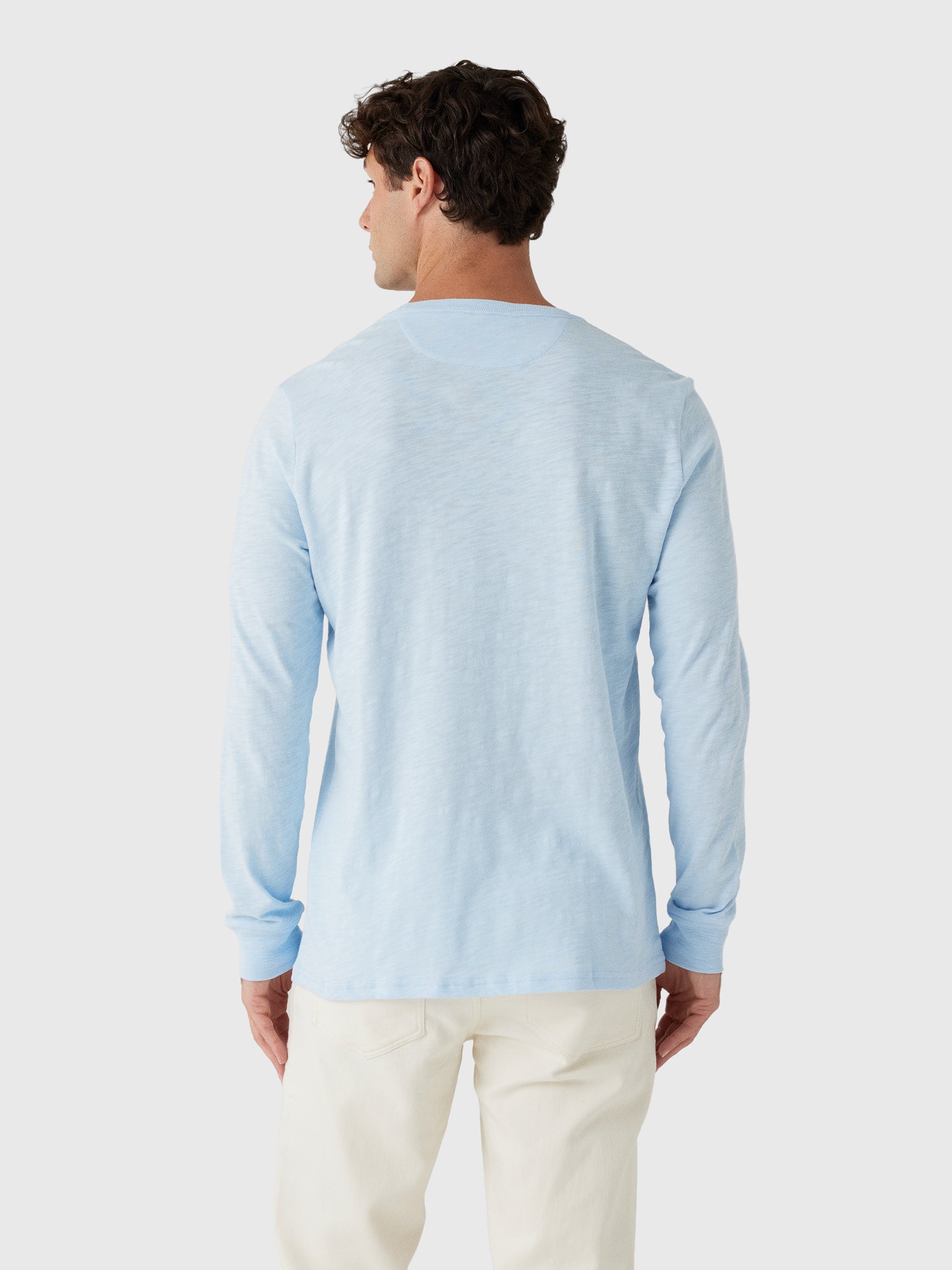 Criquet Men's Slub Cotton Pocket Long Sleeve T-Shirt - Saint Bernard