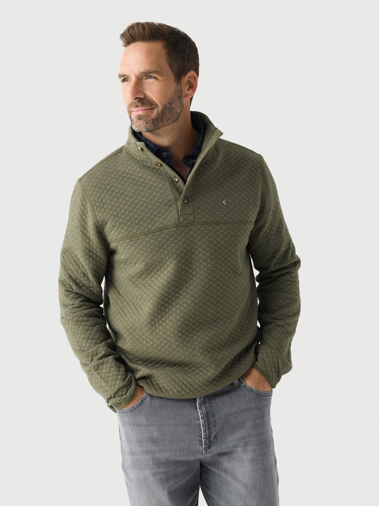 Criquet Men's Quilted Pullover - Saint Bernard