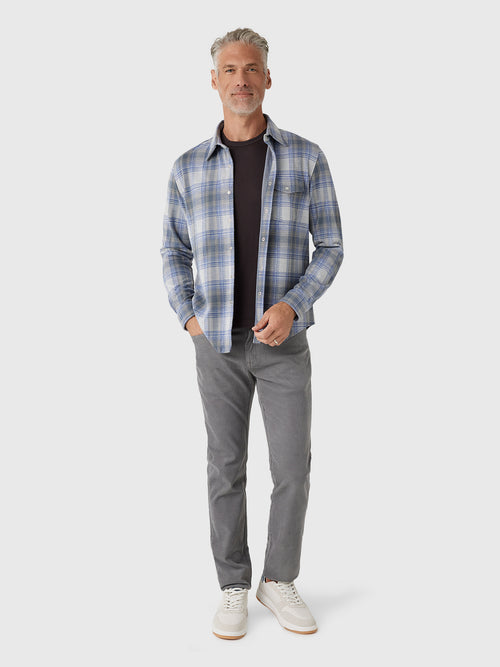 Criquet Men's Chill-Knit Twill Pearl Snap Shirt - Saint Bernard