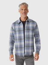 Criquet Men's Chill-Knit Twill Pearl Snap Shirt - Saint Bernard