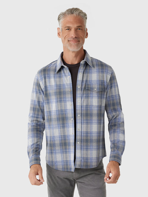 Criquet Men's Chill-Knit Twill Pearl Snap Shirt - Saint Bernard