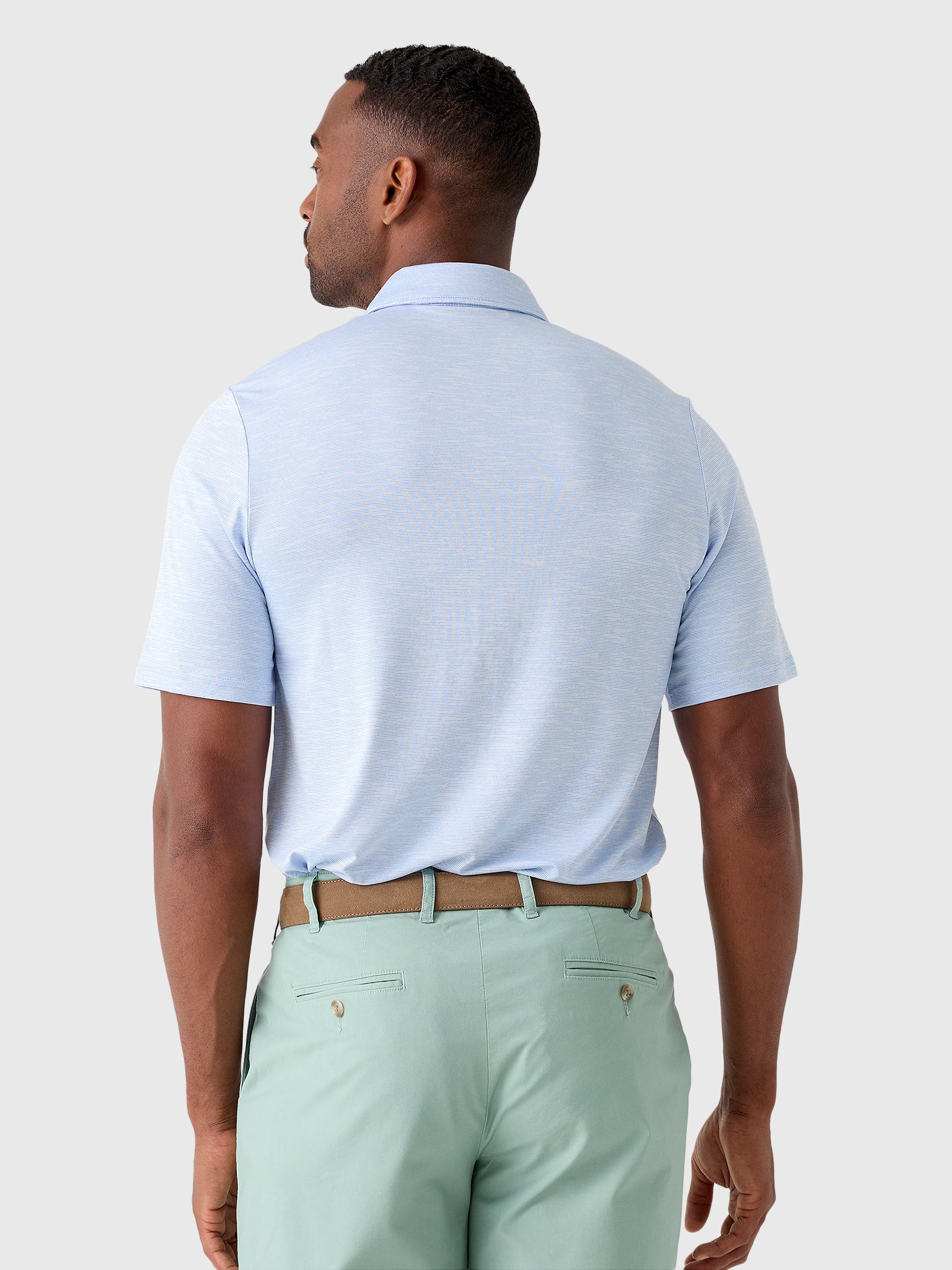 Criquet Men's Heather Performance Sport Players Polo - Saint Bernard