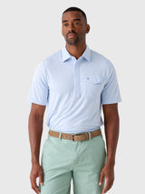 Criquet Men's Heather Performance Sport Players Polo - Saint Bernard