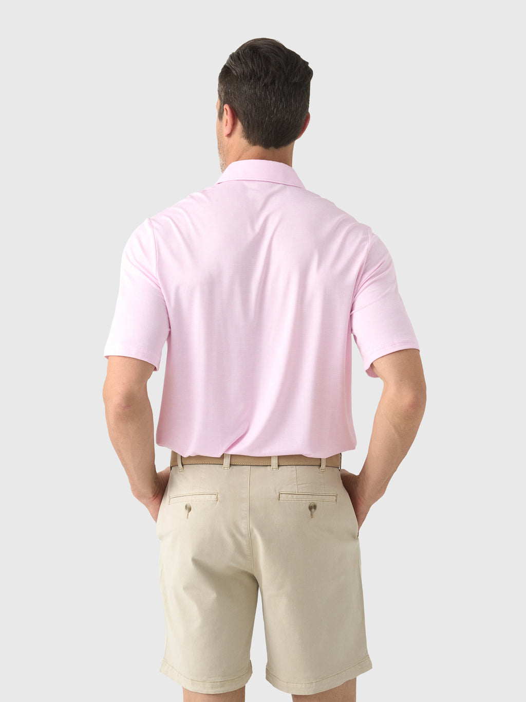Criquet Men's Heather Performance Sport Players Polo - Saint Bernard