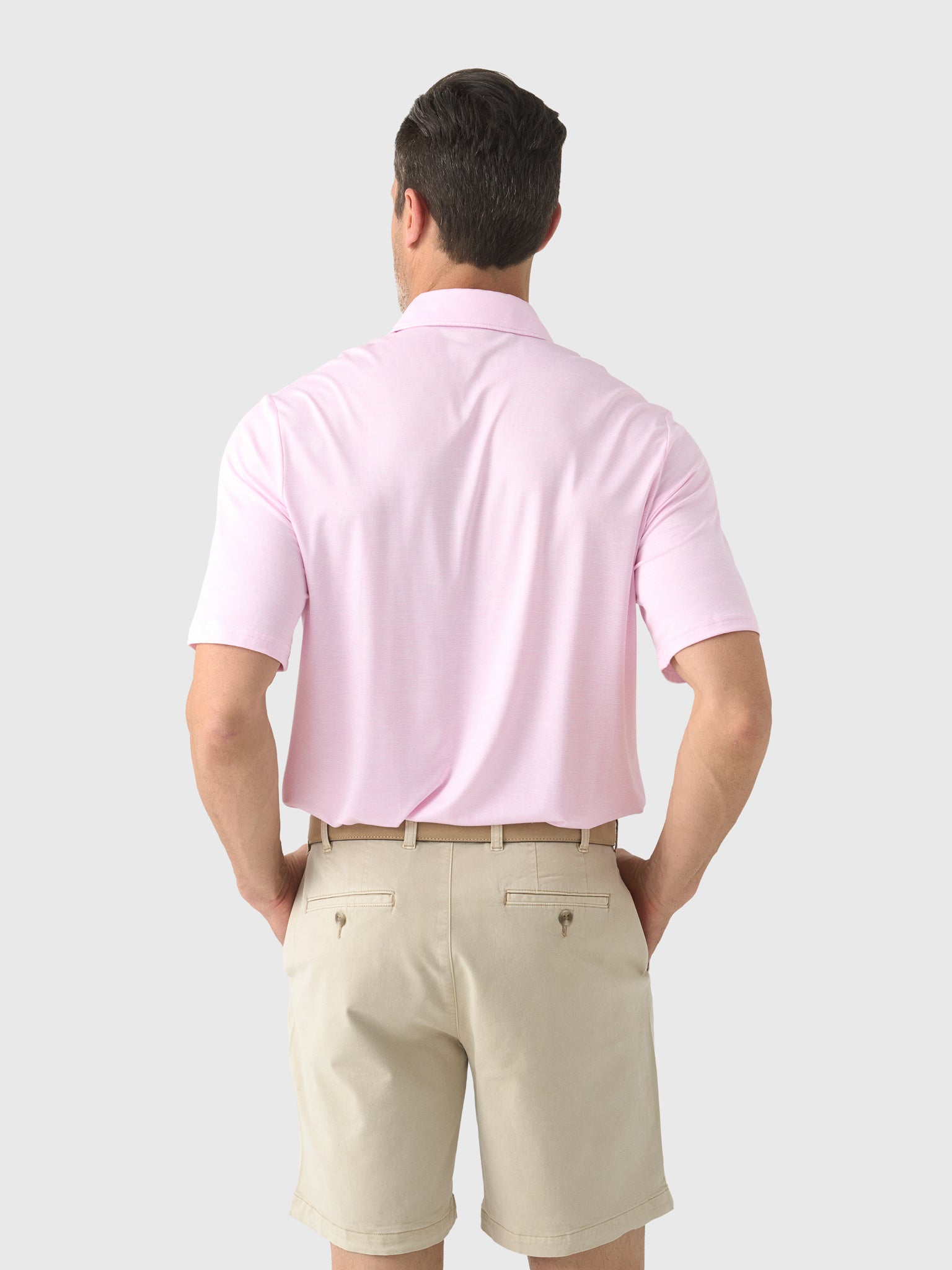 Criquet Men's Heather Performance Sport Players Polo - Saint Bernard