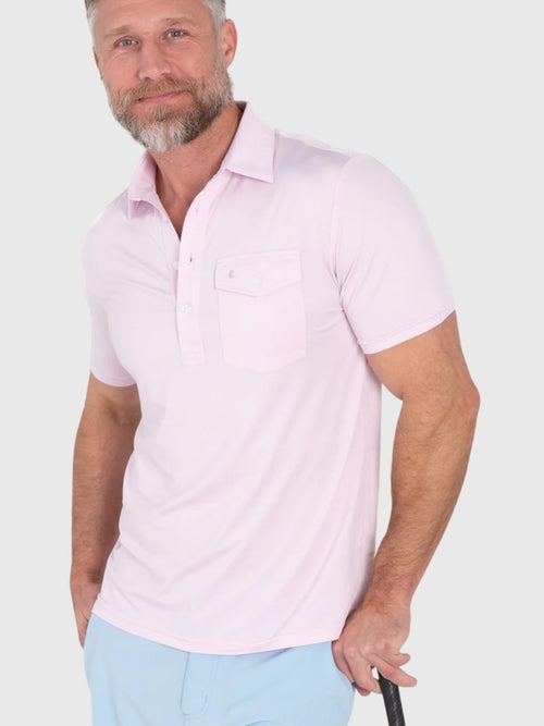 Criquet Men's Heather Performance Sport Players Polo