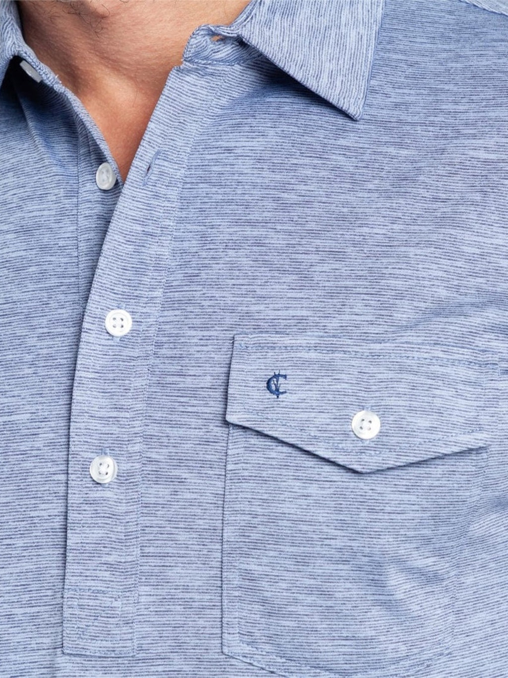 Criquet Men's Heather Performance Sport Players Polo