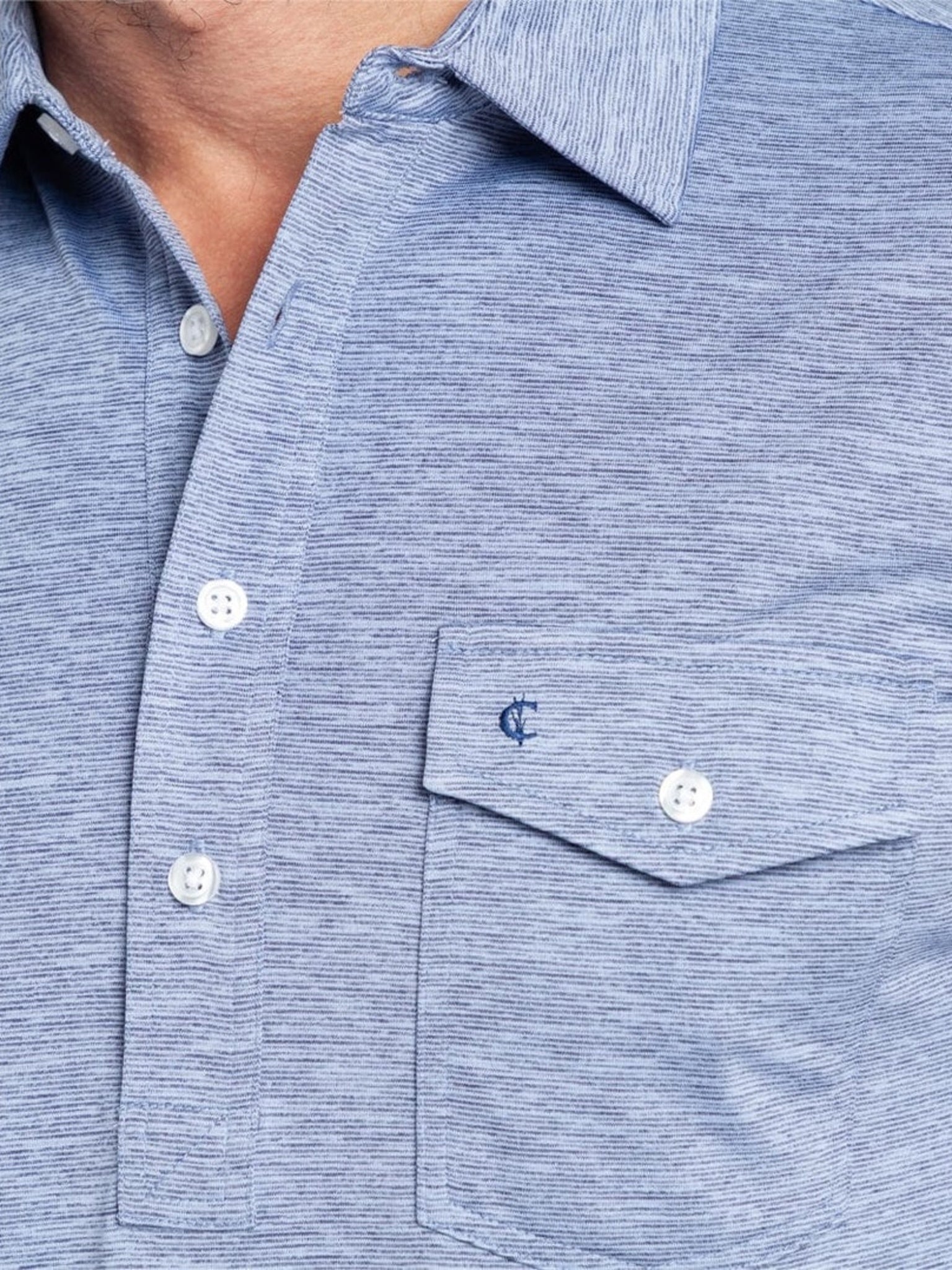 Criquet Men's Heather Performance Sport Players Polo