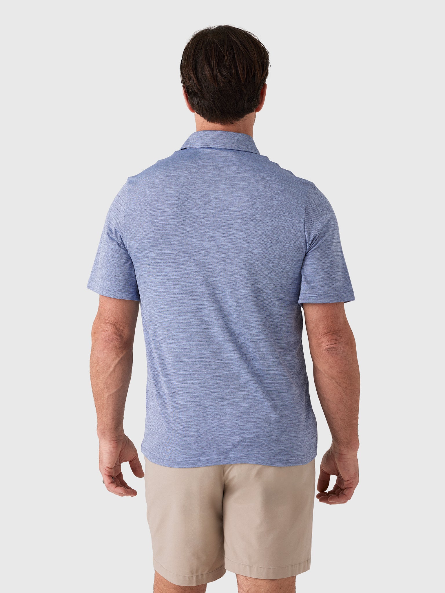 Criquet Men's Heather Performance Sport Players Polo - Saint Bernard