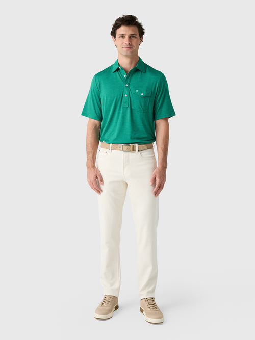 Criquet Men's Heather Performance Sport Players Polo