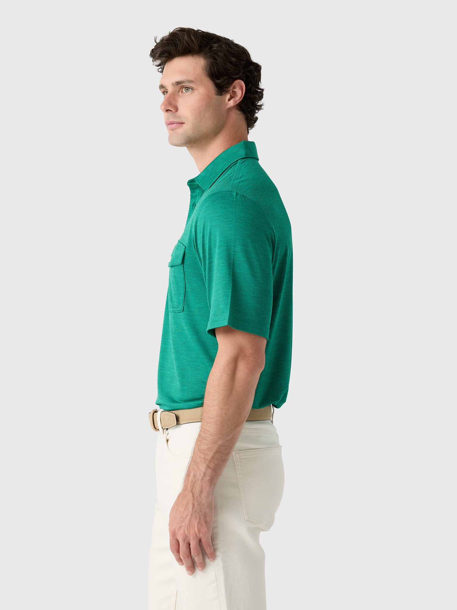 Criquet Men's Heather Performance Sport Players Polo