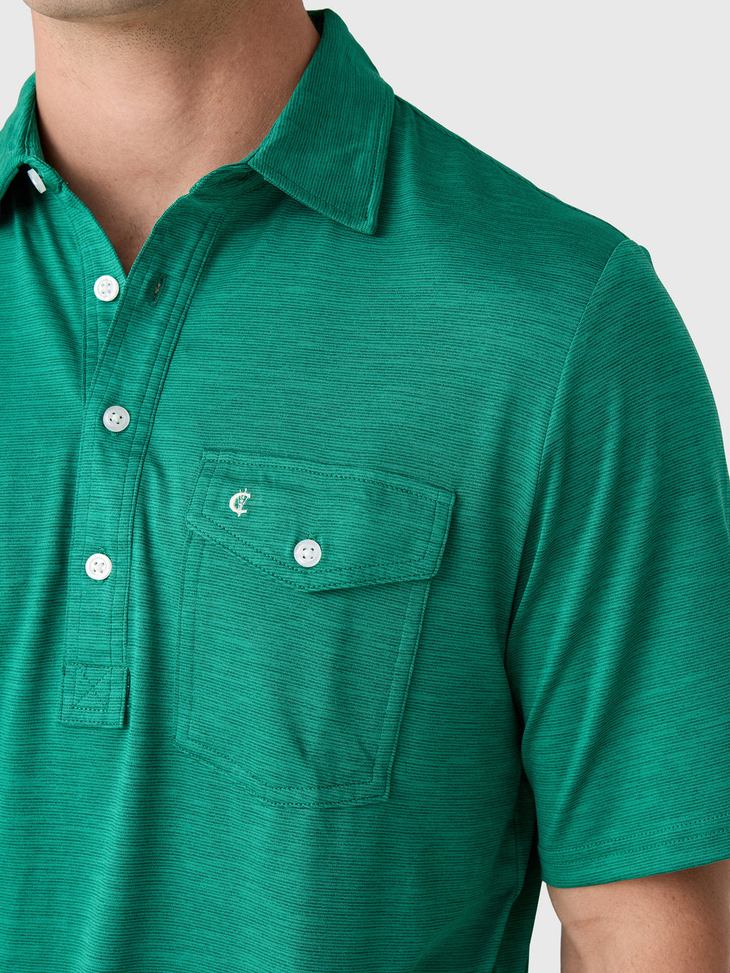 Criquet Men's Heather Performance Sport Players Polo