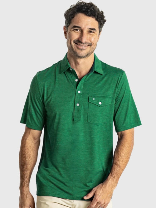 Criquet Men's Heather Performance Sport Players Polo