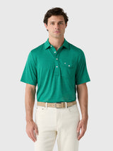 Criquet Men's Heather Performance Sport Players Polo - Saint Bernard