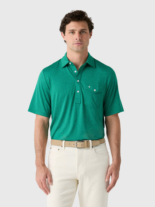 Criquet Men's Heather Performance Sport Players Polo