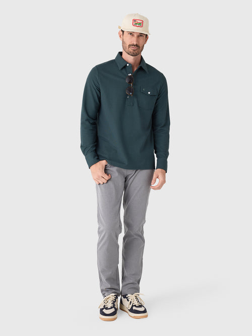 Criquet Men's Long Sleeve Players Polo - Saint Bernard