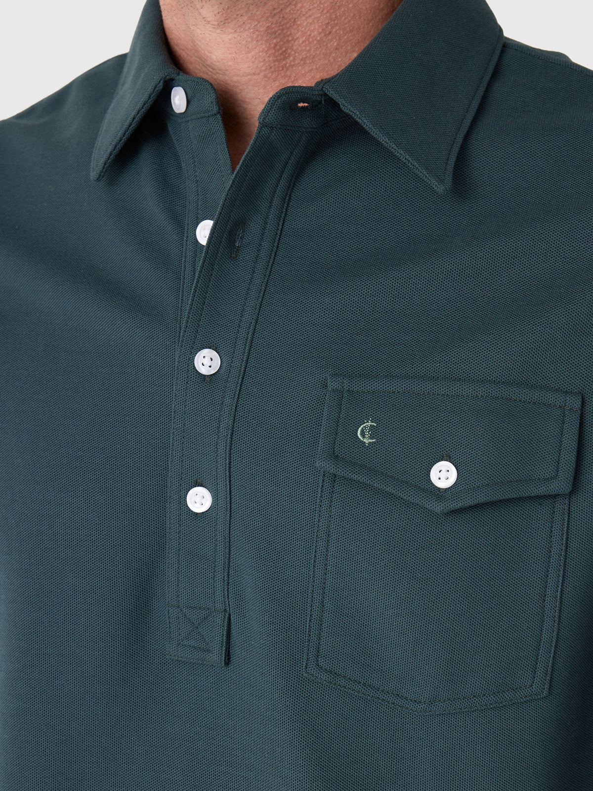 Criquet Men's Long Sleeve Players Polo - Saint Bernard