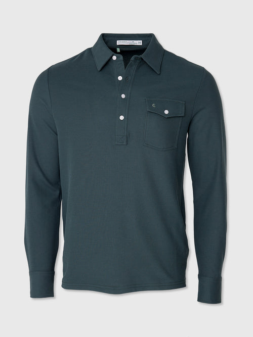 Criquet Men's Long Sleeve Players Polo - Saint Bernard