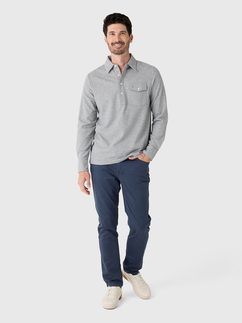 Criquet Men's Long Sleeve Players Polo - Saint Bernard