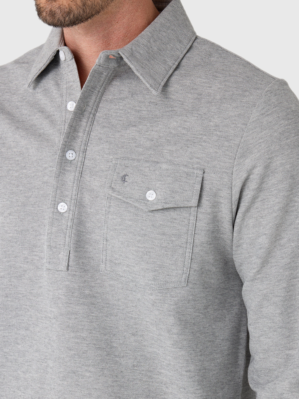 Criquet Men's Long Sleeve Players Polo - Saint Bernard