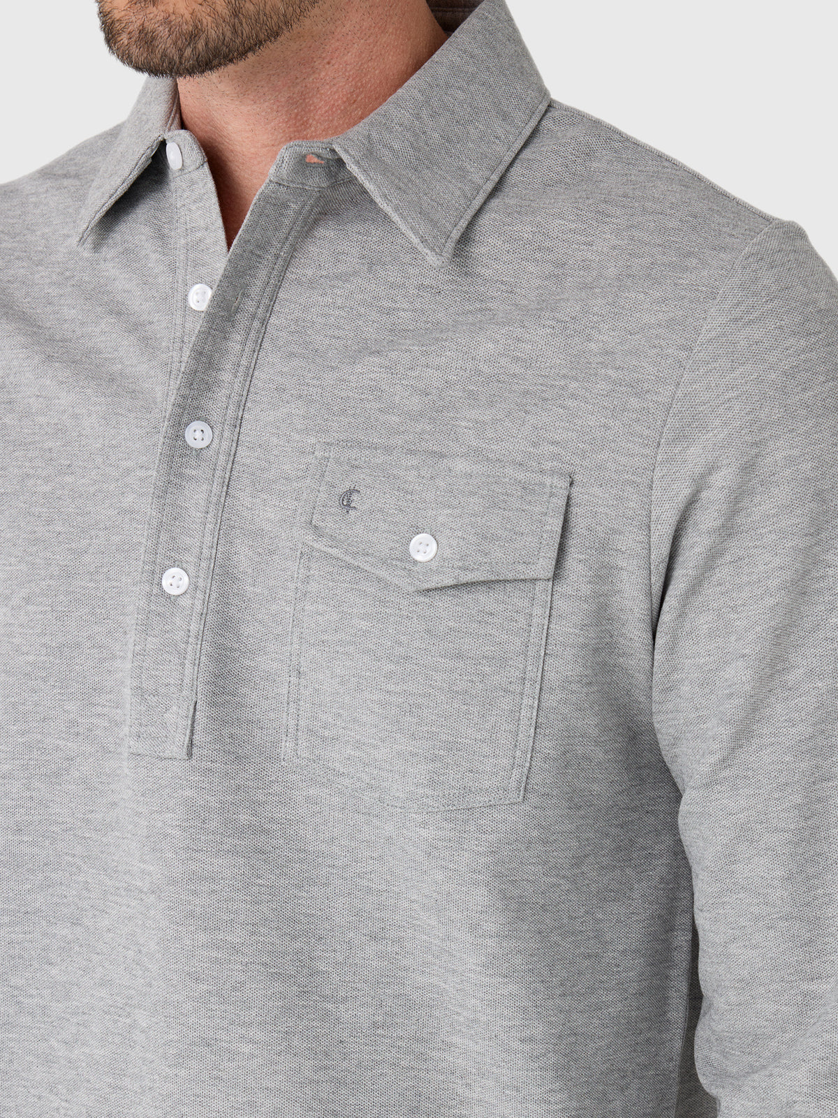 Criquet Men's Long Sleeve Players Polo - Saint Bernard