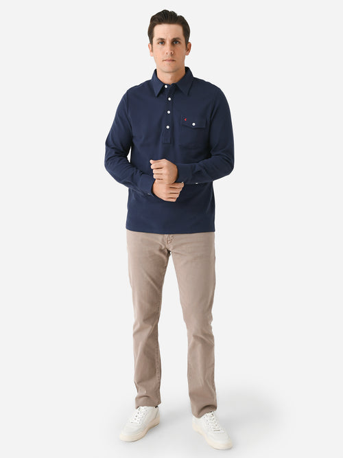 Criquet Men's Long Sleeve Players Polo - Saint Bernard