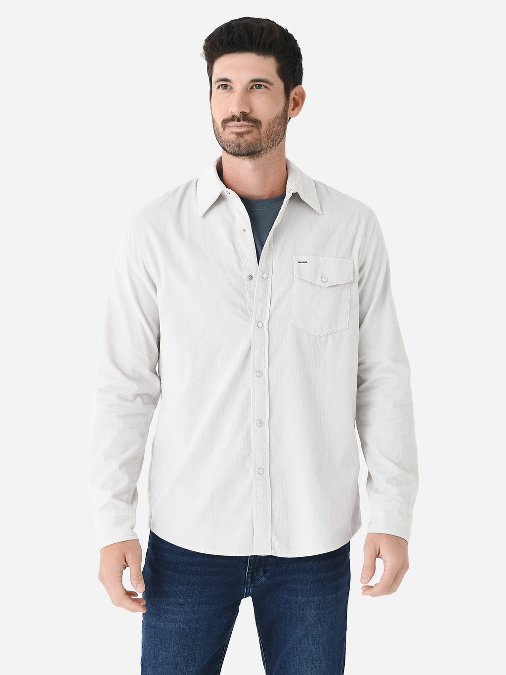Criquet Men's Corduroy Pearl Snap Shirt - Saint Bernard