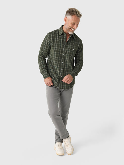 Criquet Men's Long Sleeve Corduroy Pearl Snap Shirt