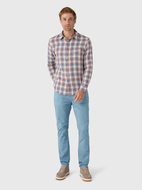 Criquet Men's Double Cloth Flannel Pearl Snap Shirt - Saint Bernard